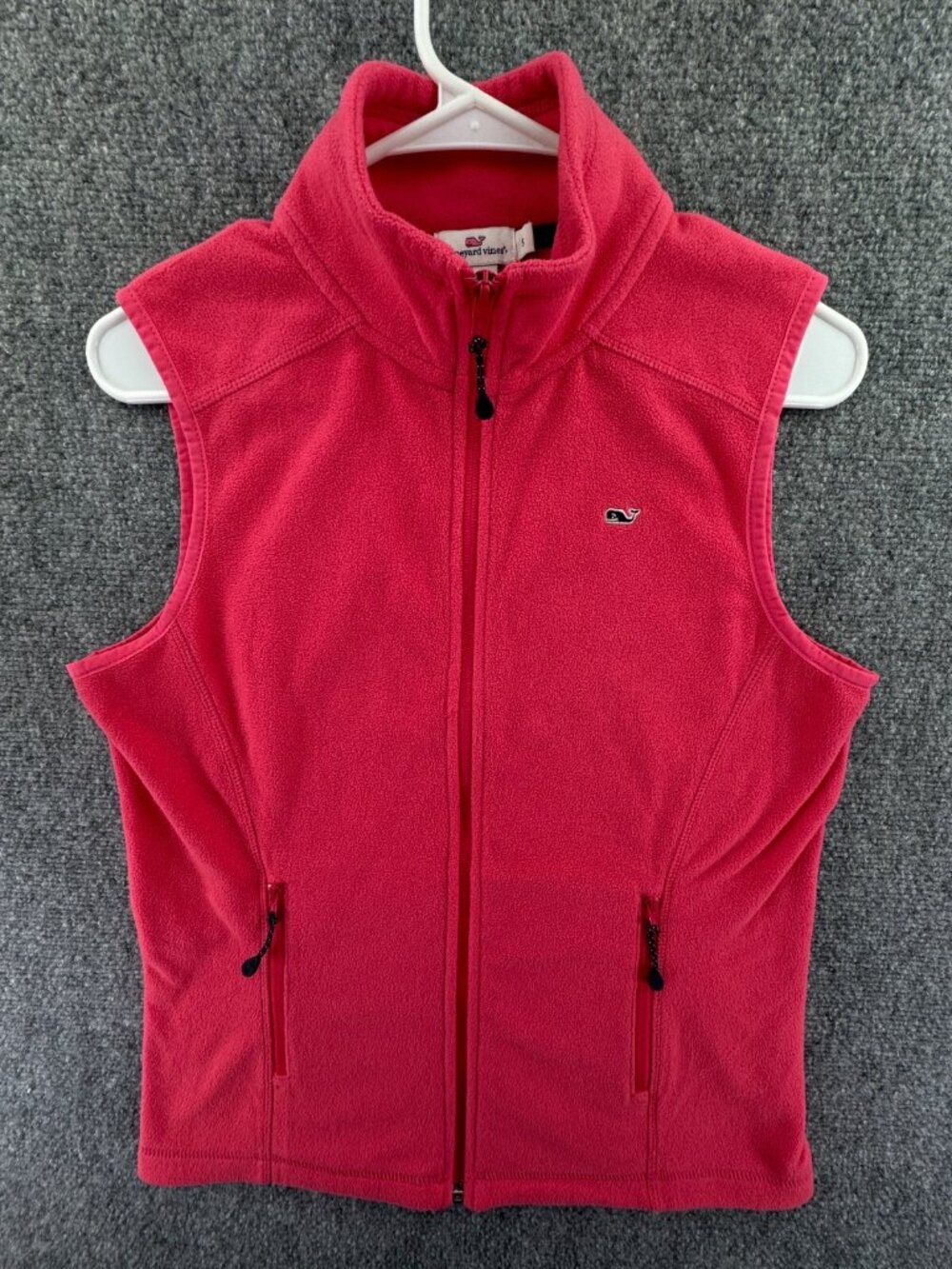 Vineyard Vines Fleece Vest Women Size Small Full Zip Sleeveless Adult Polyester